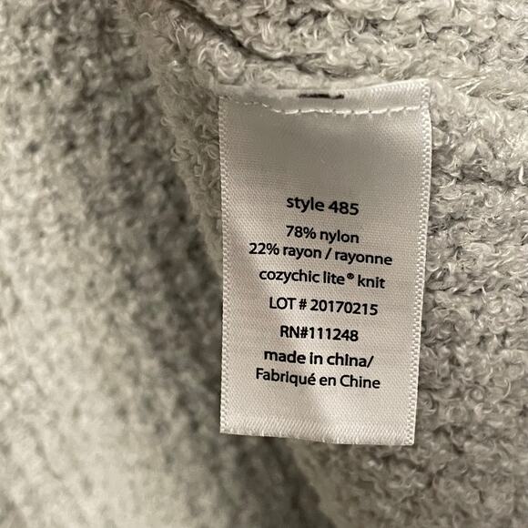 Barefoot Dreams CozyChic Ultra Lite Open Front Cardigan Sweater Light Gray Small - Picture 7 of 7
